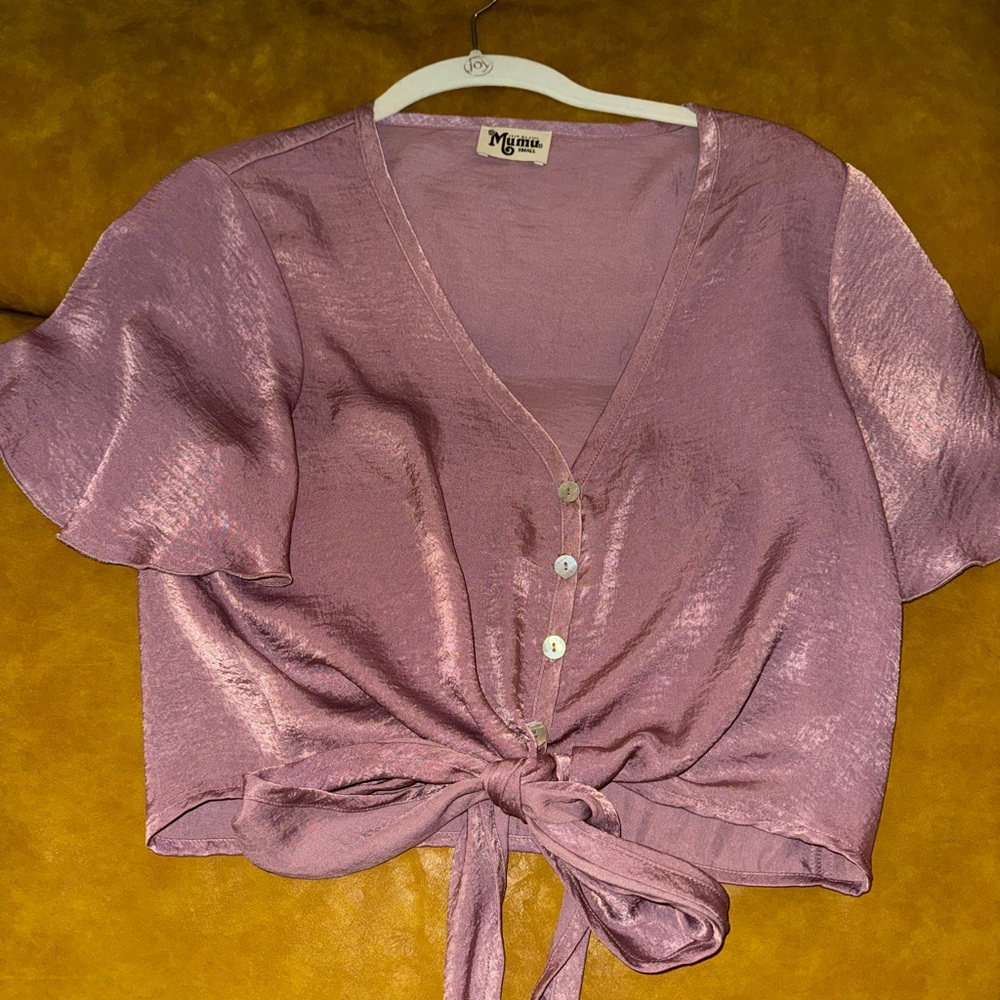 Show Me Your Mumu Tie Crop Top